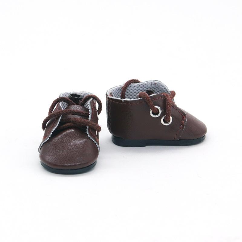 1 пара кукольной обуви из искусственной кожи со шнурками для 14-дюймовых кукол, аксессуары, игрушки