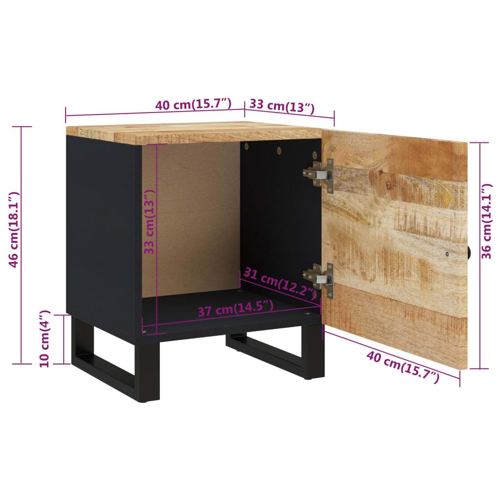 Nightstands 2 pcs. 40 x 33 x 46 cm Solid Mango Wood