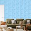 Polynesian Geometric Pattern Azure Wallpaper 50x1000