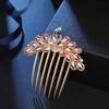1 шт. Павлиний гребень с пятью зубьями и стразами, винтажный, штекерный, аксессуары для волос, лента, жемчужный гребень для волос, ювелирное изделие, сплав, головной убор, пластина для волос