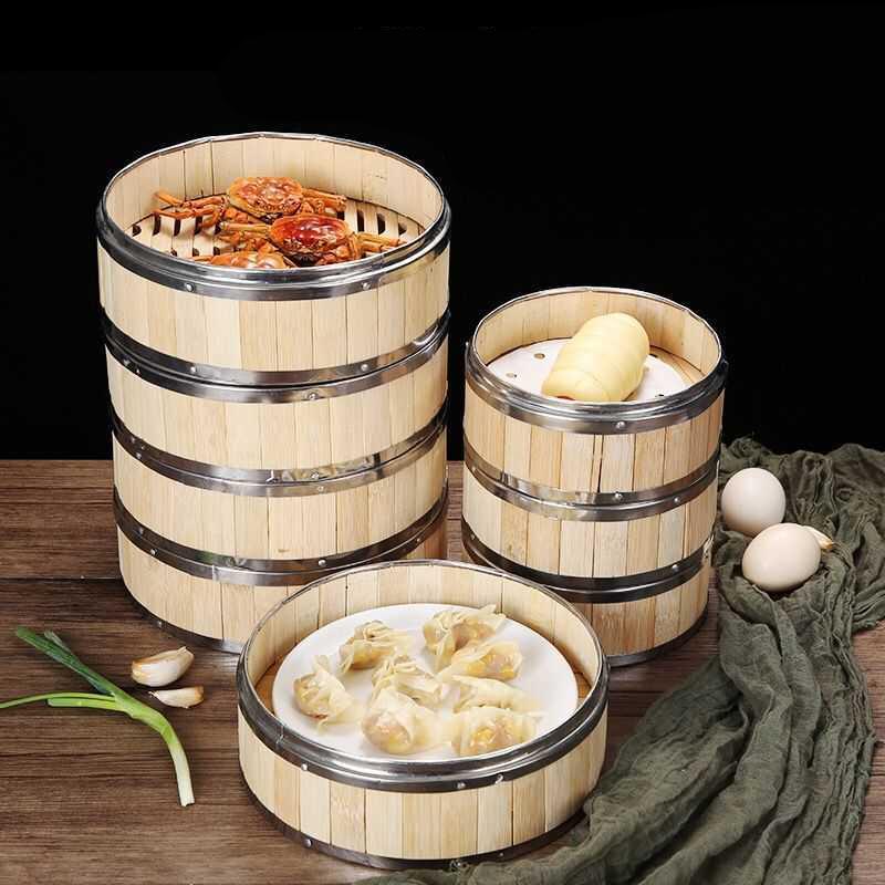 Многоразовая кухонная круглая бамбуковая пароварка с крышкой решетка для варки пельменей коврик для риса бумажная посуда кухонные принадлежности
