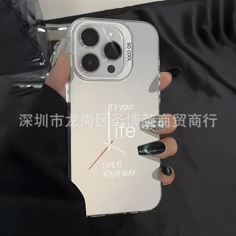 Простой английский Применимо Apple 15 Цвет Серебристый iPhone14Pro Креативный 11promax Матовый 16 Защитный чехол 17