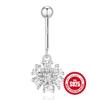 Piercings 925 Sterling Silver Zircon Snowflake Marquise Ball Flat Back Vertical Helix Piercing Ear Bone Earrings