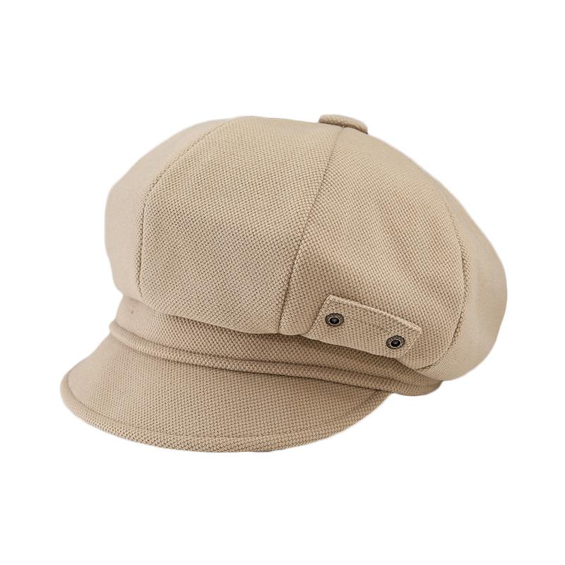 Женская многофункциональная восьмиугольная шляпа, берет газетчика, плиссированная шляпа газетчика с тиснением