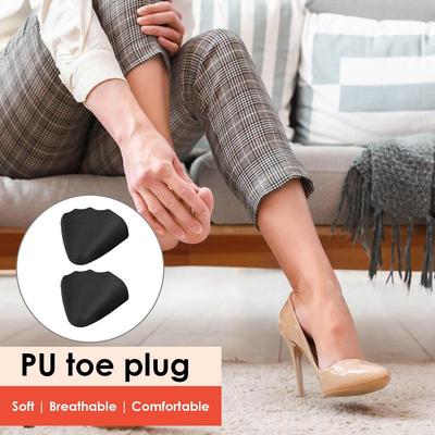 1 пара вставок для обуви, мягкие пенополиуретановые протекторы для пальцев ног, наполнители, облегчение боли, наполнители для высоких каблуков, стельки, подушечка-заполнитель для пальцев передней части стопы