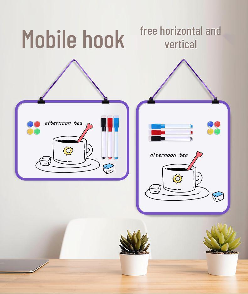 Двусторонняя магнитная мини-доска: Стираемая настенная доска для записей, преподавания и рисования