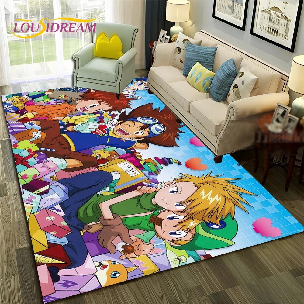 3D ковер с рисунком Digimon Adventure Monster для дома, гостиной, спальни, дивана, коврика, декор, детский коврик, нескользящий напольный коврик