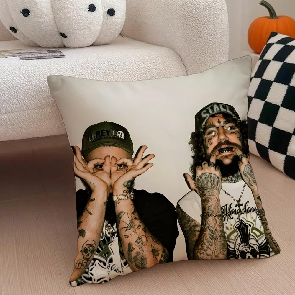 HipHop Underground SSuicideboys G59 Cushion Cover Throw Pillow Cover Hidden Button Durable Polyester Chair Cushion