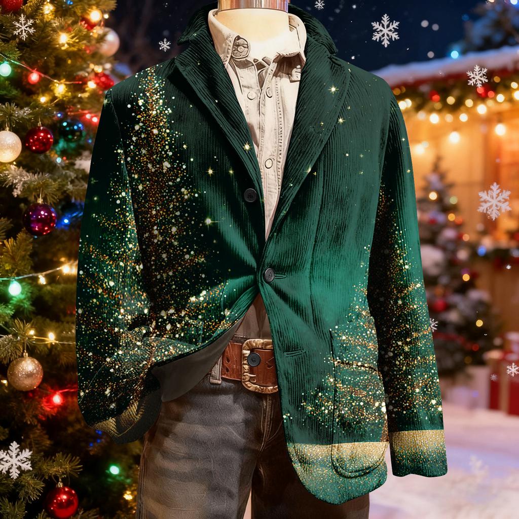 Мужской уродливый рождественский вельветовый теплый карманный пиджак-кардиган, мужской повседневный костюм