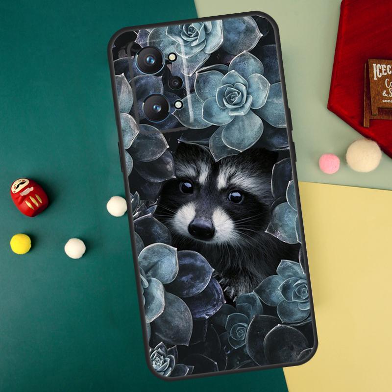 Cartoon Raccoon Kawaii For Realme 10 11 12 13 14 Pro Plus C67 C65 C63 C61 C55 C53 C51 C35 C71 C75 GT7 15 Pro Case