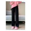 High-waisted Draped Wide-leg Trendy Velvet Pants Autumn Winter Slimming Versatile Casual Trousers for Women