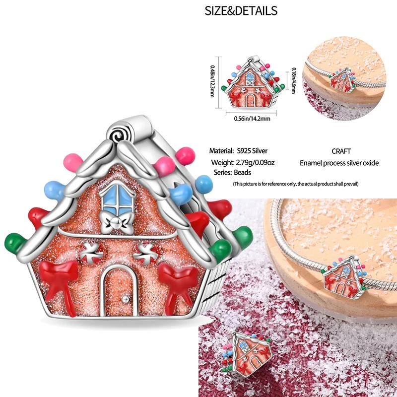 Copper Snowman Beads Christmas Bell Charms Fit 3Mm Women Bracelet Diy Accessories Christmas Gift Fine Jewelry