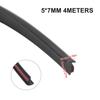 2/4/5M Car Rubber Sealing Strip T-shape Auto Seal Edge Weatherstrip Car Bumper Fender Flare Arch Moulding Trim Sealants