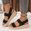 Shoes for Women 2025 New Summer Women's Sandals Lightweight and Comfortable Platform Sandals Simple Black Ladies Sandals
