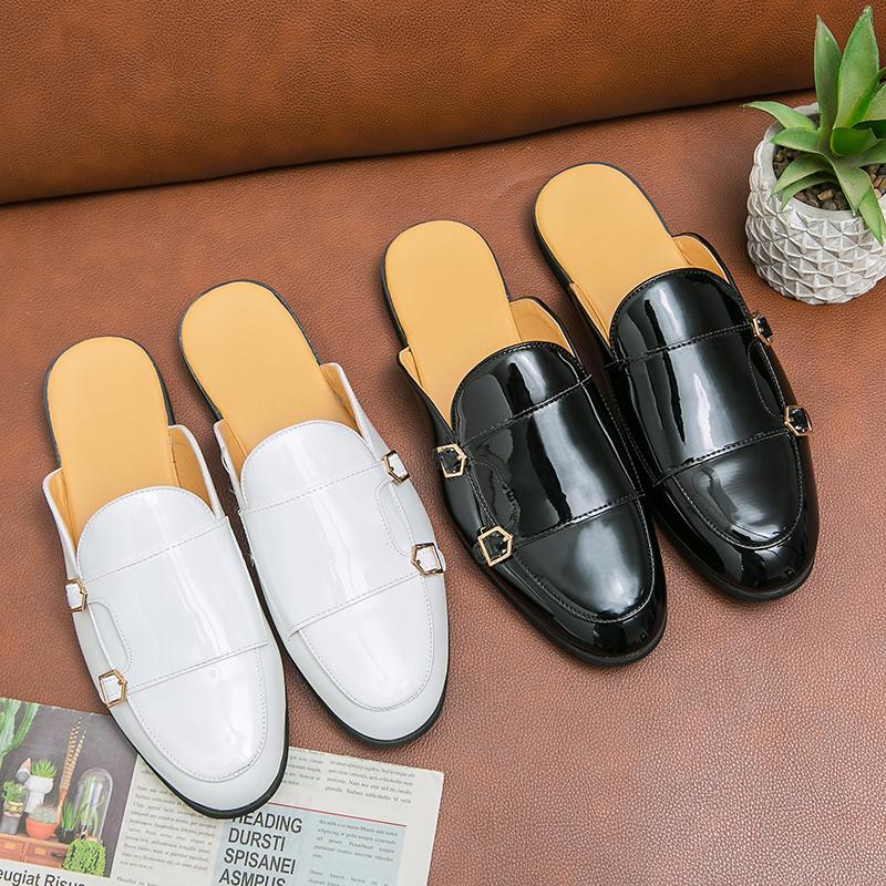 Casual Leather Shoes For Men White Leather Loafers Summer British Style Formal Leather Business Shoes Male