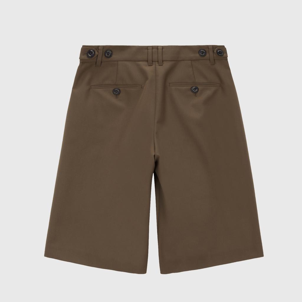 Rick Double-Pleat Single Bermuda Pants (Beige)_L4A1-Pt03C