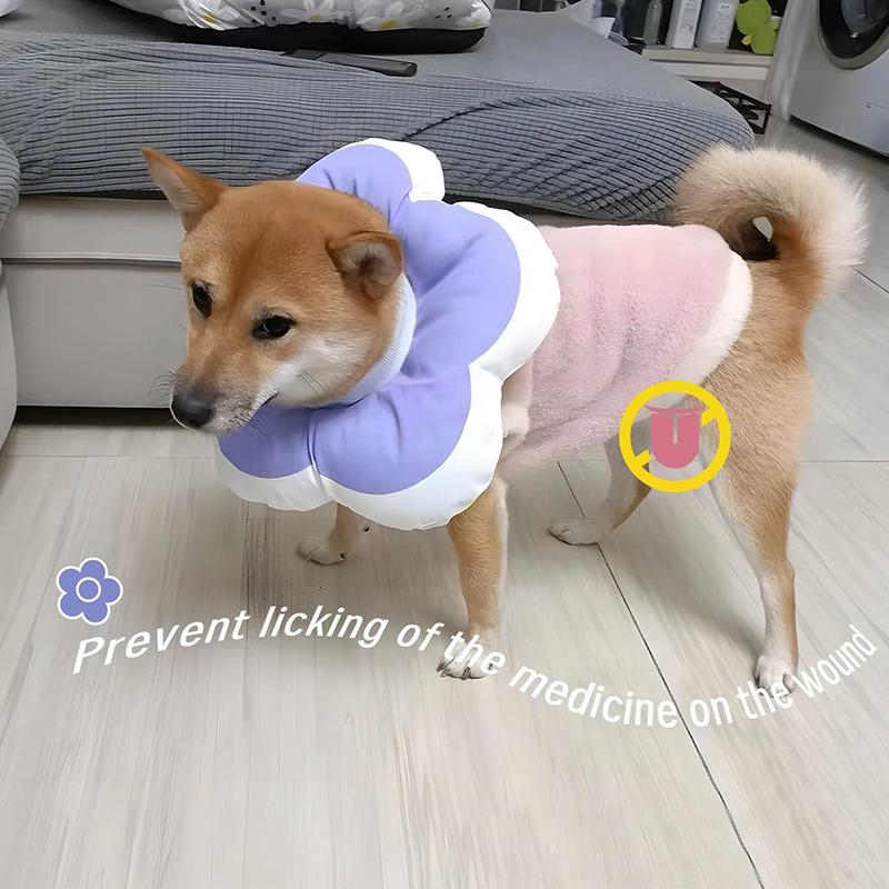 Ошейник для восстановления кошек и собак, милый цветочный конус, елизаветинский ошейник для маленьких и средних собак, кошек, противоукусный, регулируемый электронный ошейник для домашних животных