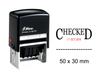 Self Inking Shiny Date Stamper With Checked Text Ofiice Stationery Rubber Stamp