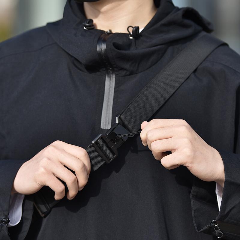 Мужская нагрудная сумка, большая вместимость, поясная сумка, многофункциональная сумка через плечо с магнитной застежкой