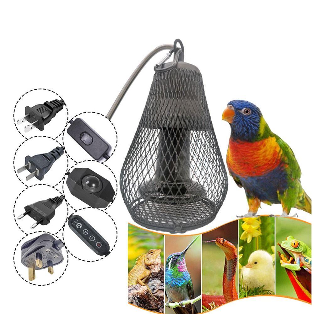 Ceramic Heat Emitter Pet Heating Lampshade Iron Mesh Dome Anti-scald Lampshade Pet Coop