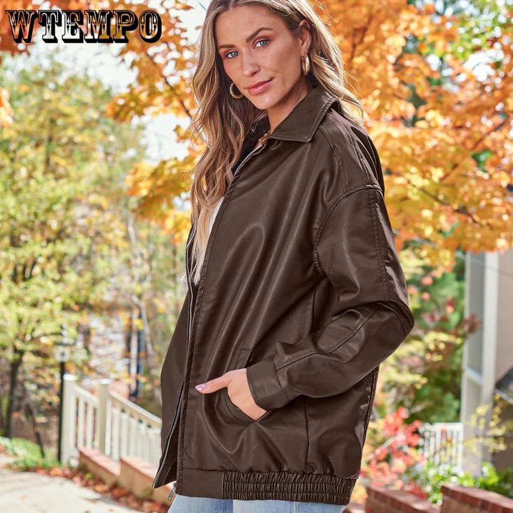 Женские кожаные куртки большого размера из искусственной замши, модные осенние мотоциклетные пальто, зимние наряды, одежда, топы 2000 года