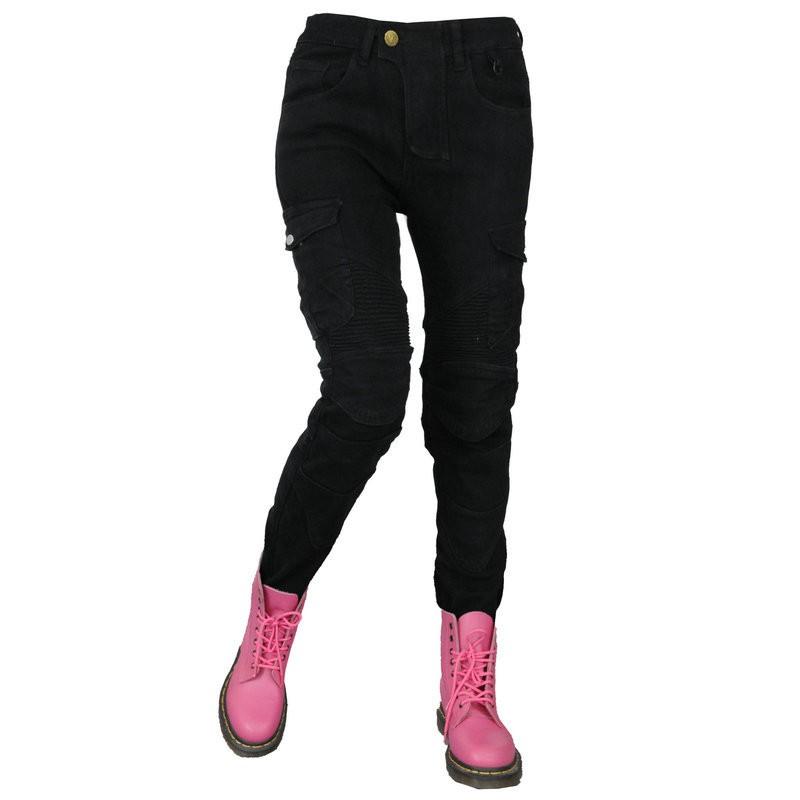 Womens Winter Motorcycle Riding Pants With Silicone Armor Pads Warm Fleece-Lined Protective Gear Biking