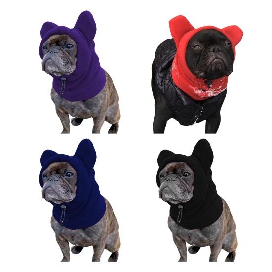 Зимняя шапка для собак из флиса, теплый головной убор для собак, чехол для ушей, регулируемый капюшон для собак