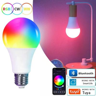 Умная светодиодная лампа Bluetooth 220 В/110 В 10 Вт/9 Вт Лампа Tuya Поддержка приложения Smart Life RF-пульт Групповое управление Спальня Домашний декор