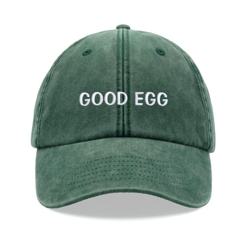 Кепка Good Egg Винтажная Стирка Хлопок Унисекс Папина Кепка Регулируемая Смешная Выцветшая Спортивная Солнце День Отца День Матери Смешная Шутка Мама