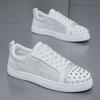 Trendy European Men's Low-Top Sneakers with Rivets and Sequins