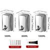 500/800/1000ml Bathroom Shampoo Dispenser Stainless Steel Manual Soap Dispenser  for Toilet
