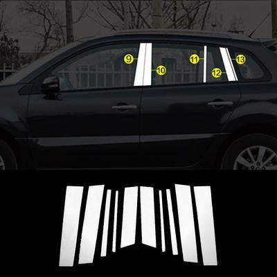 Для Renault Koleos 2008-2016 хромированная накладка на стойку окна BC из нержавеющей стали для центральных стоек автомобиля