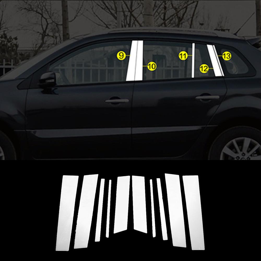 Для Renault Koleos 2008-2016 хромированная накладка на стойку окна BC из нержавеющей стали для центральных стоек автомобиля