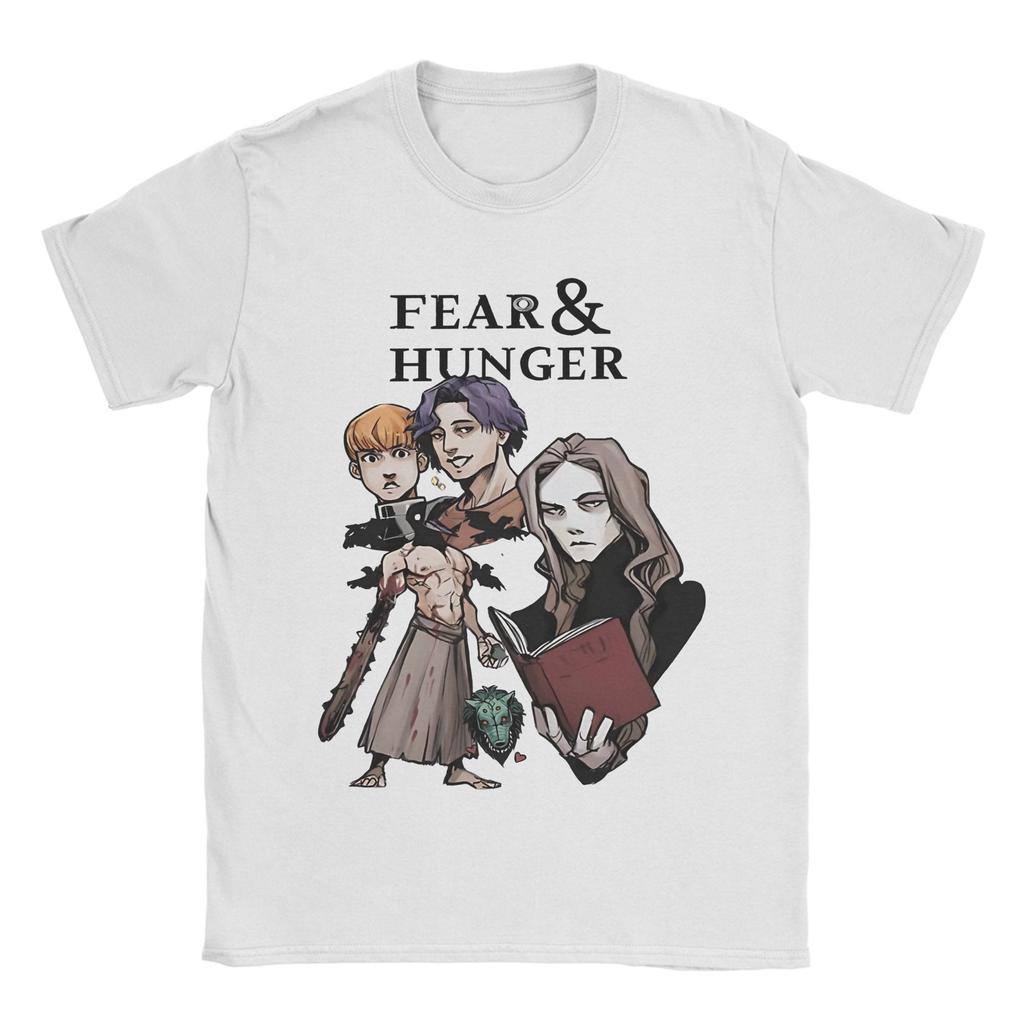 Футболка Fear and Hunger Games Мужская 100% хлопок Одежда Винтажный Хоррор Круглый вырез Короткий рукав
