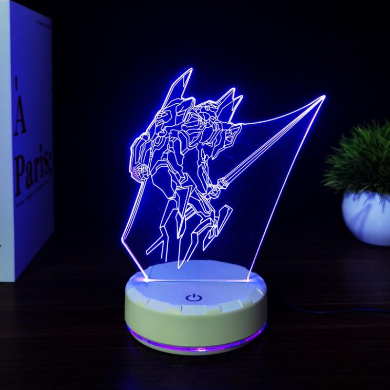 Светодиодный ночник Neon Genesis Evangelion: Цветная сенсорная 3D акриловая фигурка с дистанционным управлением