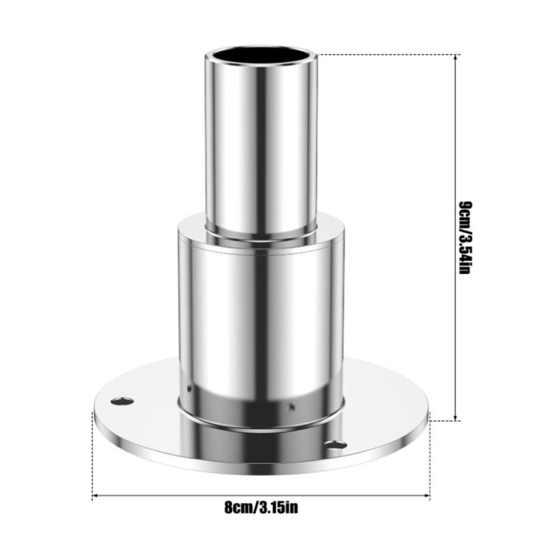 Marine Grade 24mm Straight Exhaust Pipe Kit Crafted of Stainless Steel Thru Wall Tube Pipe Socket Hardware with 3 Screws