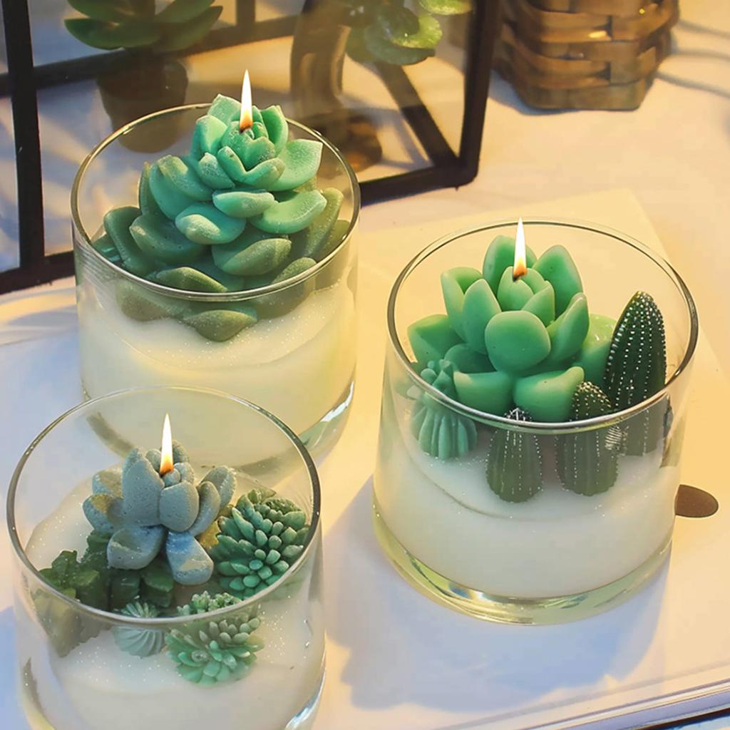 9/10 шт. 3D силиконовые формы для изготовления свечей и эпоксидные смолы художественные реалистичные формы для литья в виде кактусов