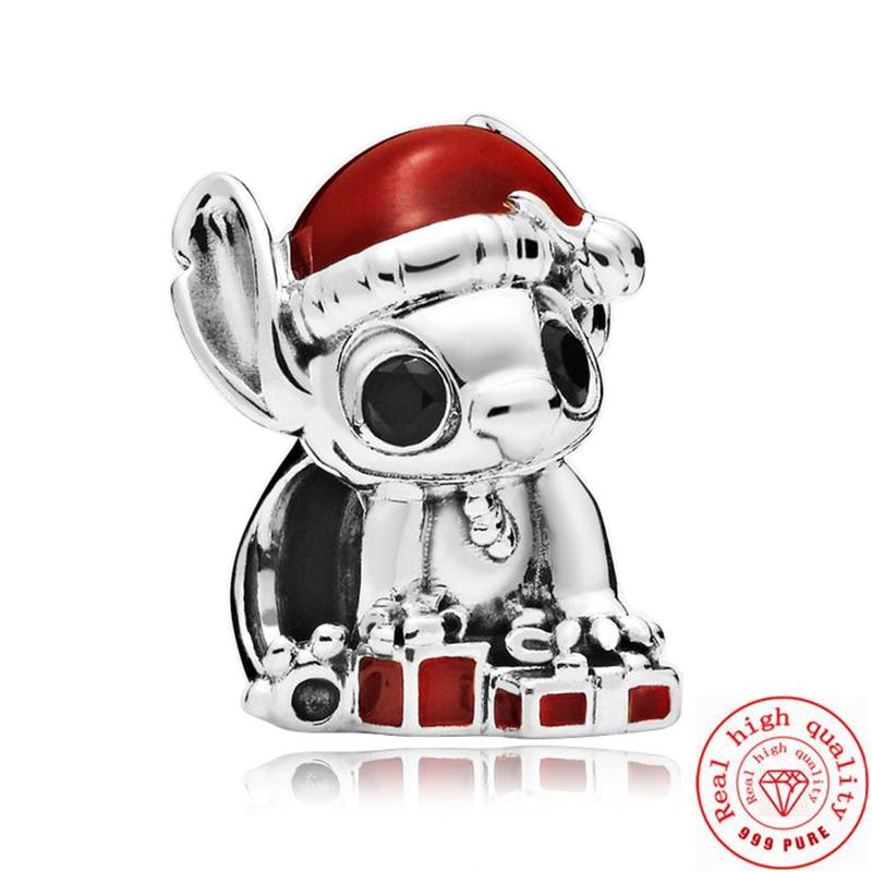 925 Серебряный Пряничный Человечек Носок Санта-Елки Подвеска Снеговик Из Бисера Подходит Оригинальный Браслет Женский Рождественские Изящные Ювелирные Изделия