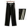 Women's Casual High-Waist Wide-Leg Striped Pants