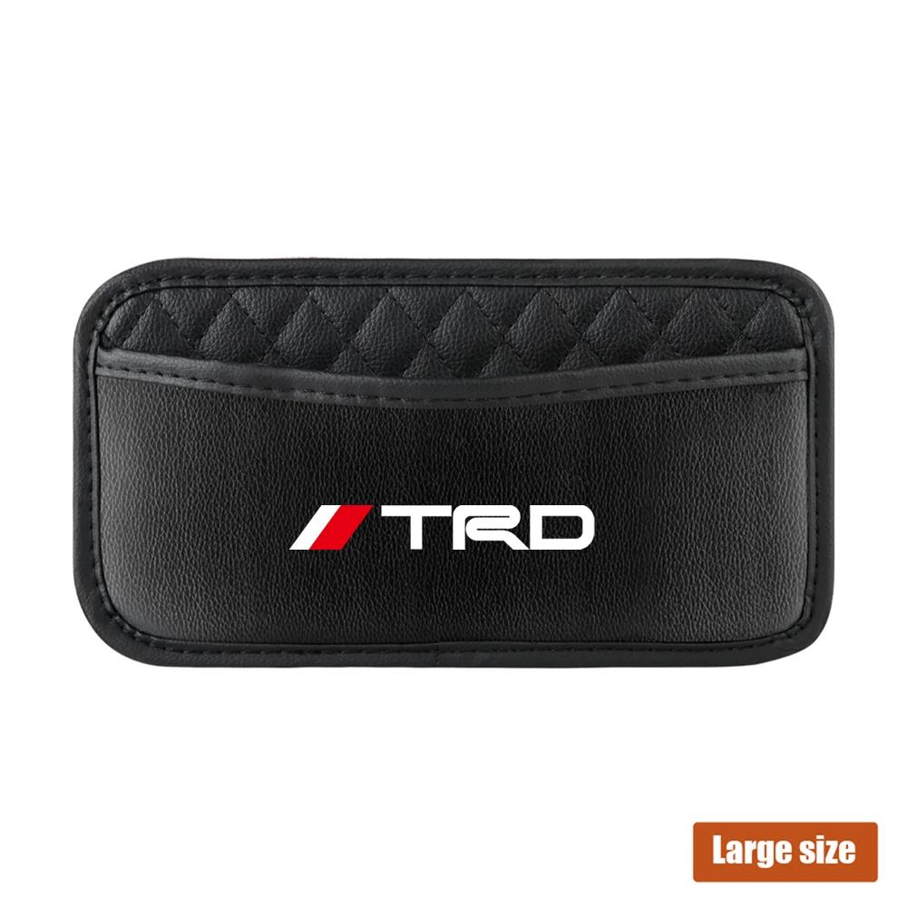 Leather Car Storage Pocket Seat Back/Door/Center Console Organizer for Toyotas TRD Autocollant Pegatina RAV4 Avensis Yaris Reiz