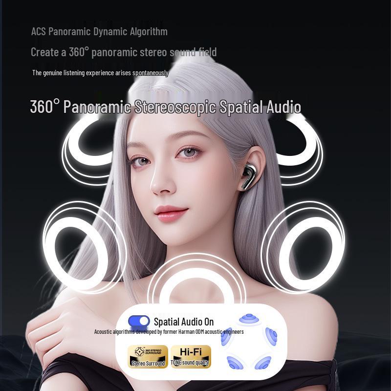Беспроводные наушники HiFi с шумоподавлением Bluetooth 5.4 2025 года - Полувкладыши, двойной дизайн для исключительного качества звука