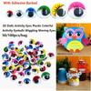 50/100pcs/bag Plastic Colorful Activity Eyeballs with Eyelashes DIY Kindergarten