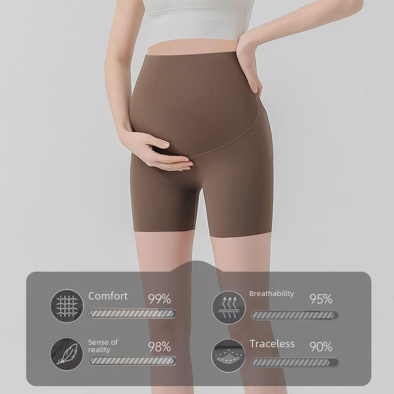 Шорты для йоги для беременных с поддержкой живота — легкие летние, длина 3/4