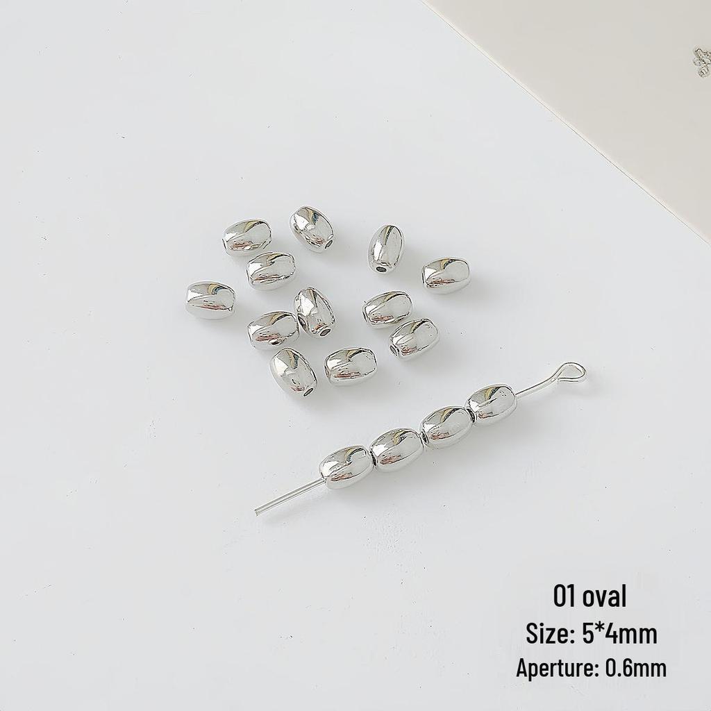 Silver CCB Series: Versatile Spacer Beads - Flower & Heart Designs for DIY Jewelry Making