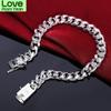 Silver Color Chain Exquisite Twisted Bracelet Fashion Charm Chain Women Men Solid Wedding Cute Simple Models Jewelryjavascript :Void (0 )