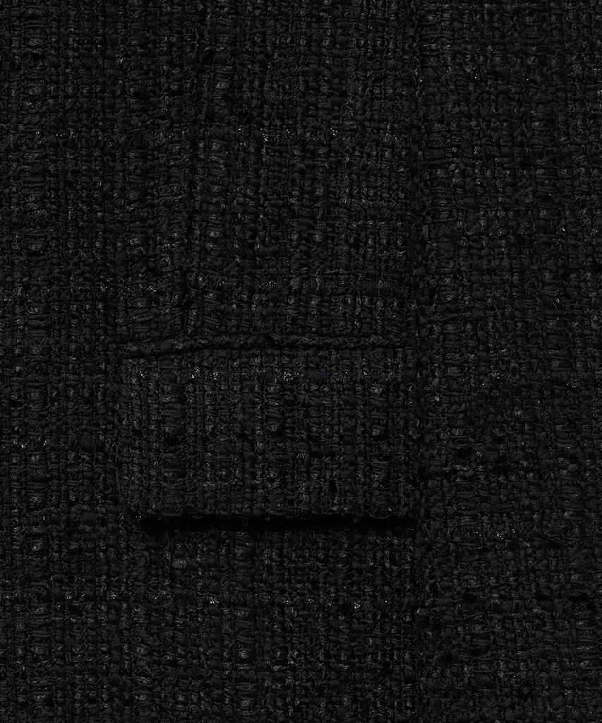 Noirer Fancy Tweed Tailored Jacket (Black)