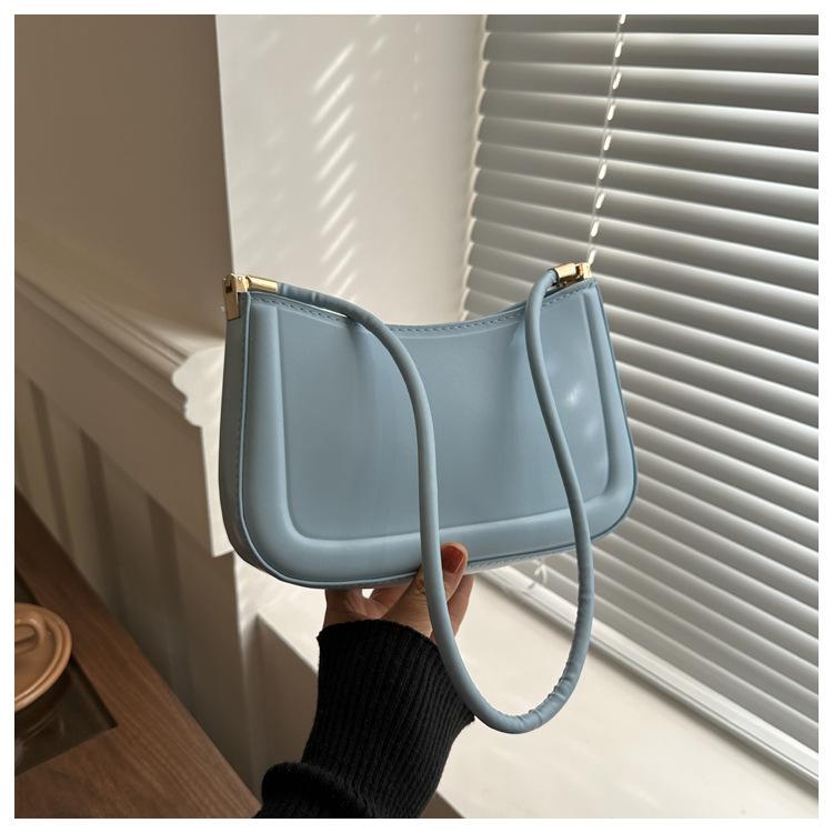 Ретро популярная в этом году сумка женская сумка 2024 новый тренд мода повседневная однотонная текстура подмышками модная женская сумка