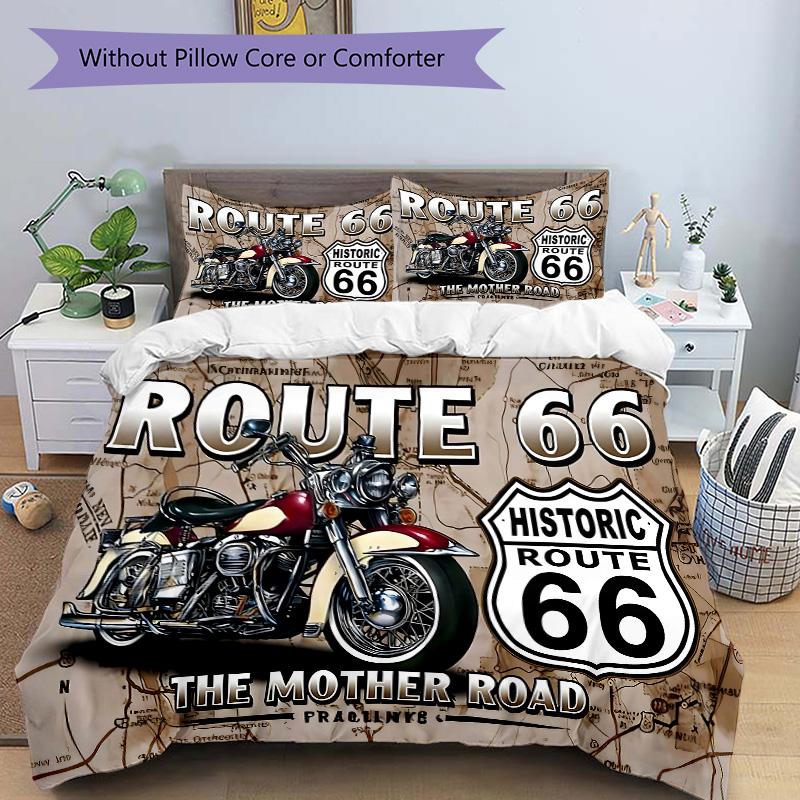 Route Motorcycle Journey Print 3Pcs Bedding Setduvet Cover With 2 Bedropillowcase Home Birthday Gift