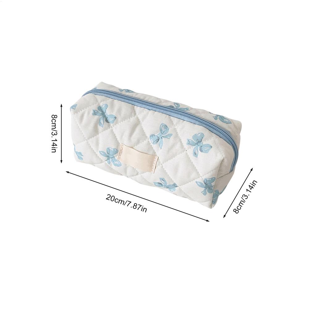 1pc Bowknot Pencil Case, With Zipper Portable Stationery Case Storage Bag ,study Supplies Large Capacity cute Pencil Case