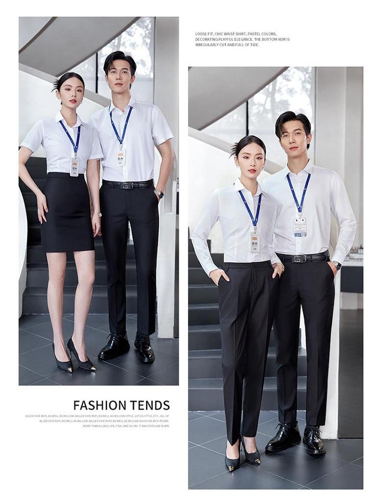 Унисекс Профессиональная шелковая модальная рубашка с длинным рукавом и логотипом для рабочей одежды в сфере управления недвижимостью